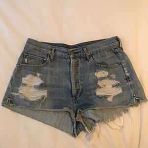 Distressed Jean Shorts